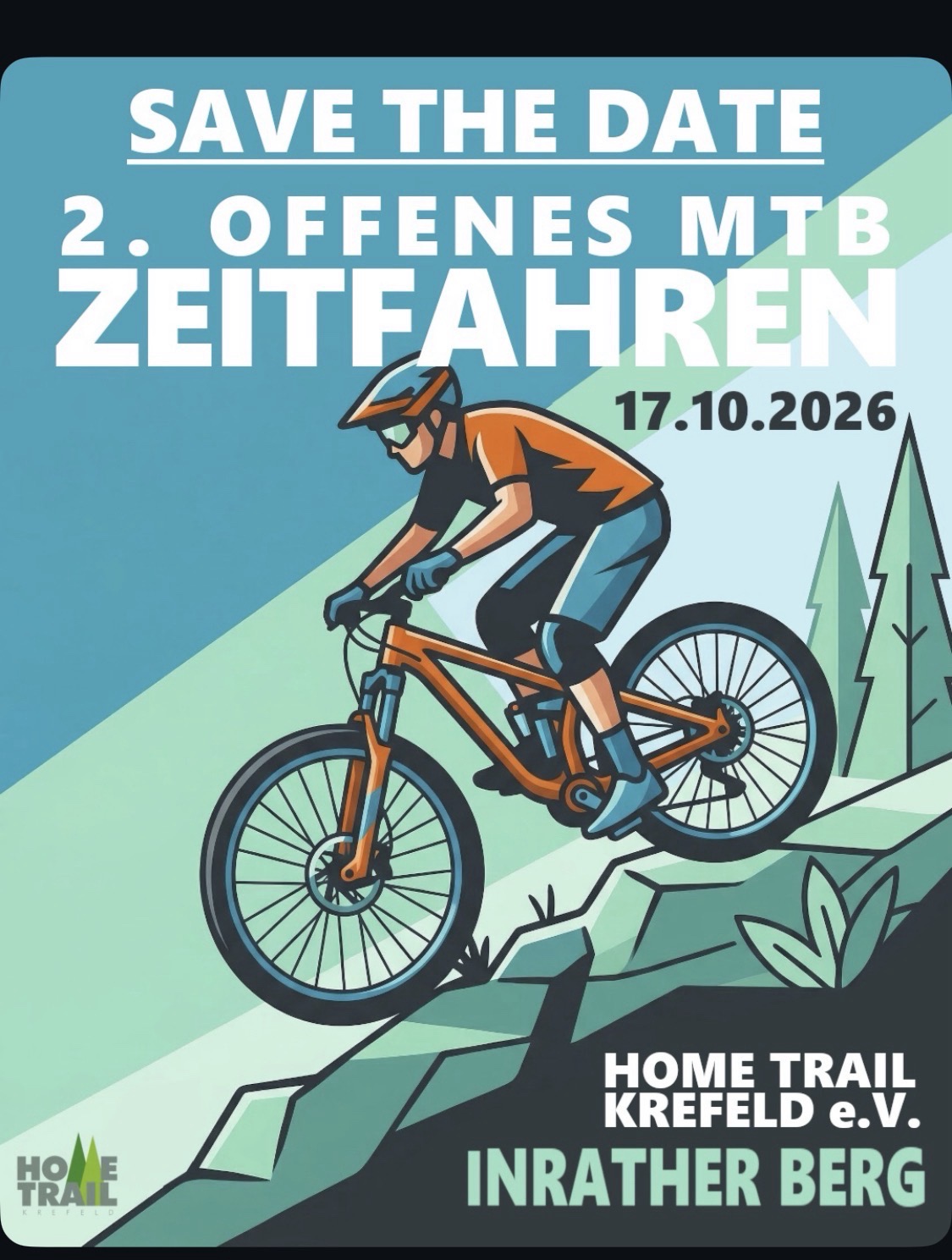 Save the Date – 2. offenes MTB Zeitfahren am 17.10.2026, Home Trail Krefeld e.V., Inrather Berg